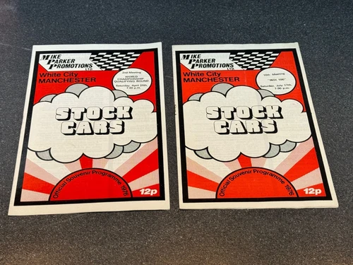 2 x 1976 White City BriSCA F1 Stock Car Racing Programme 24/4/76 & 17/7/76