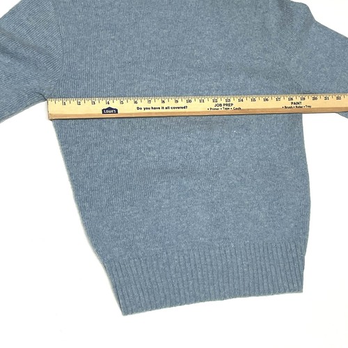 Cárdigan vintage años 60 tejido de lana azul difuso • grande para hombre • Kurt Cobain - Imagen 6 de 9