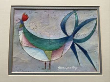 YAO TANG PAINTING BIRD MODERNISM CUBISM ABSTRACT ASIAN CHINESE EXPRESSIONISM