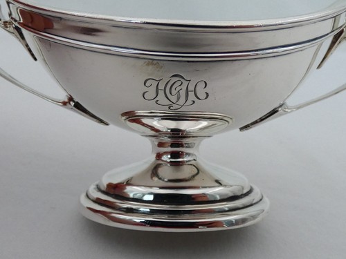 Pair of Antique Gorham Sterling Silver Master Salt Bowls QO-13 - Picture 3 of 8