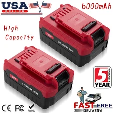 2PACK For PORTER CABLE PCC685L 20V 6.0Ah MAX Lithium Ion Battery PCC680L 20 Volt