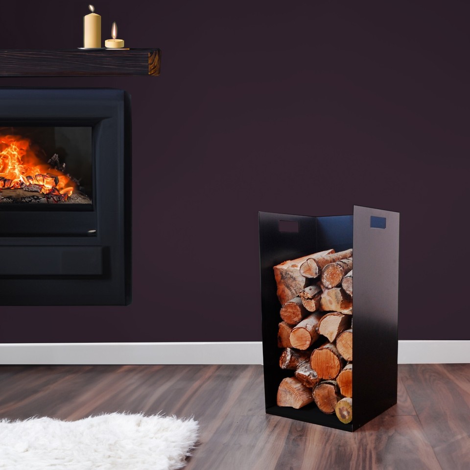 Modern Firewood Log Store Holder Woodstove Fireplace Wood Holder Hard Soft Wood