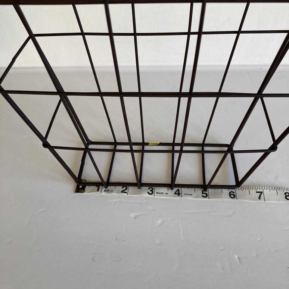 7.5” Rustic Wire Hanging Basket, Farmhouse, Mail Holder, Organizer - Image 4 of 4