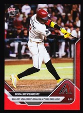Geraldo Perdomo Diamondbacks Walk-Off Corbin Carroll 2025 Topps Now #756 Red 3/5