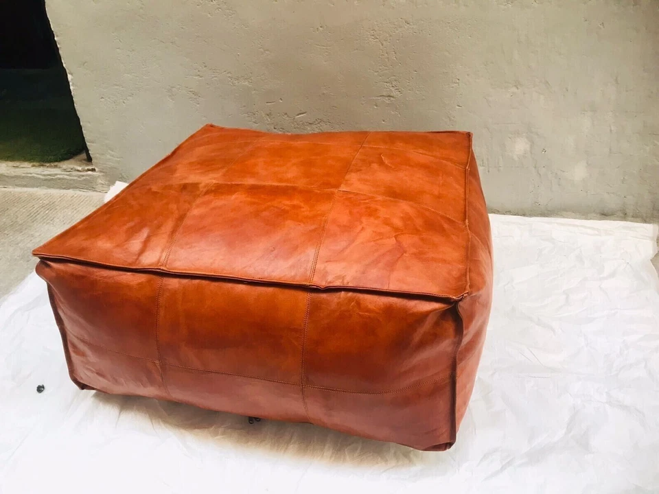 Pouffe Footstool Genuine Unstuffed Wonderful Trending New Square Bag 30'' - Image 3 of 4
