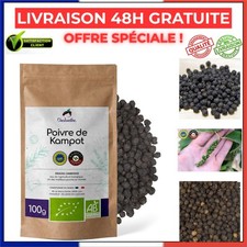 Poivre noir de Kampot BIO 100 g grains entiers IGP Cambodge Chabiothé