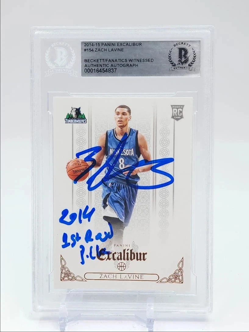 Zach LaVine Sports Trading Card Singles Autographed Basketball for