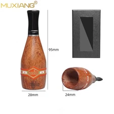 MUXIANG 60 Ring Rosewood Cigar Tips Holder 9mm Filter Cigar Mouthpiece Gift Box