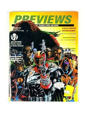Previews Vol 2 #12 Dec 1992 Milestone Media Poster Insert Static Simpsons