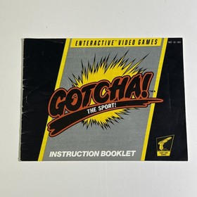 Vintage 1987 Gotcha! The Sport! NES Cartridge Manual & Sleeve TESTED Nintendo