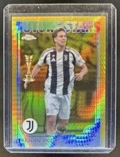 2024-25 Topps Chrome UEFA Kenan Yildiz Gold Prism Refractor #/50 Juventus