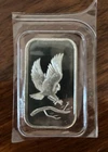 Argor-Heraeus 1 oz Silver Bullion Bar in Assay Sealed Packaging, Eagle Design