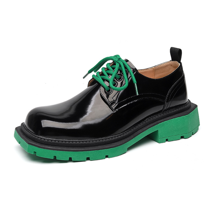 SAOLA Scarpe uomo punta quadrata plateau ecopelle stringate business casual inglesi calde