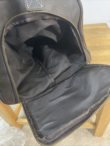 RANRANJJ faltbare Reisetasche - Lederkombi zum Tragen braun Leder sehr guter Zustand - Bild 8 von 19
