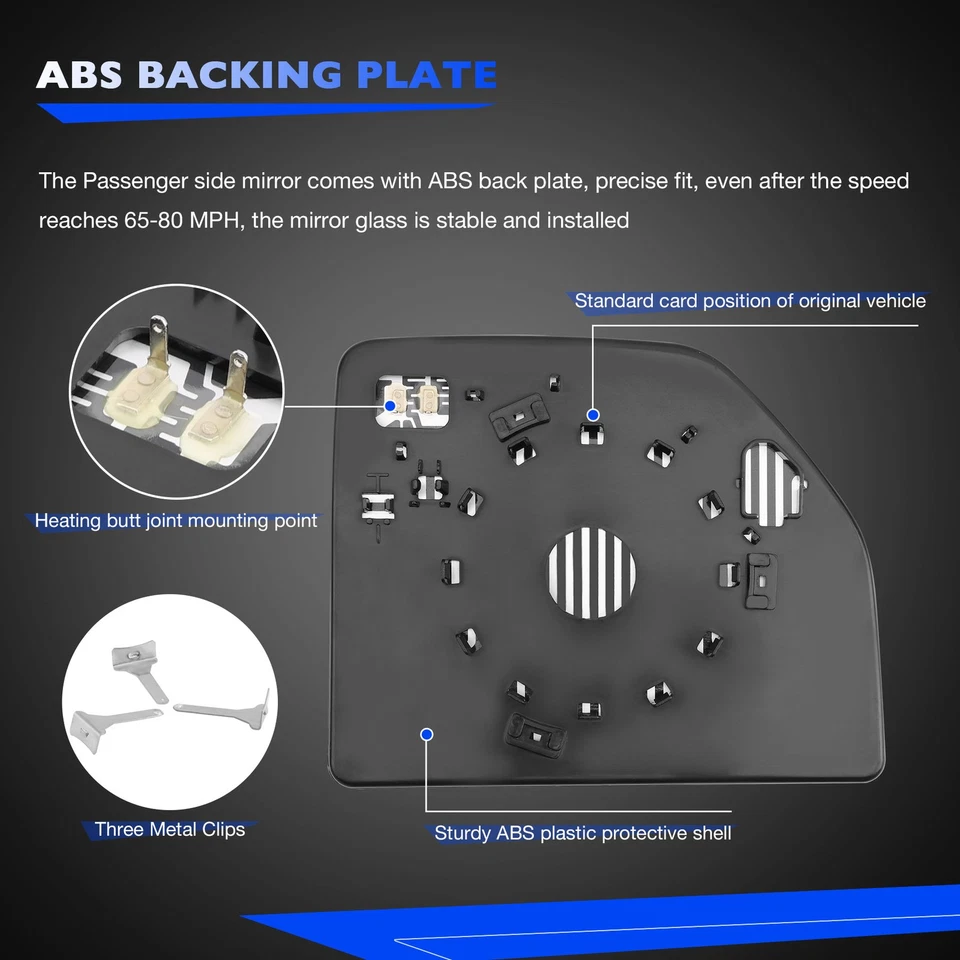 Heated Upper Mirror Glass Left Driver Side For 15-22 Ford F150 F250 FL3Z17K707T - Image 4 of 4