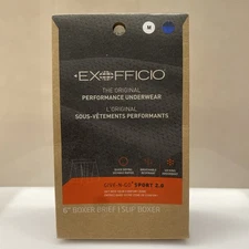 ExOfficio 6" Give-N-Go Sport 2.0 Men's Boxer Briefs Navy/Skydiver Size M