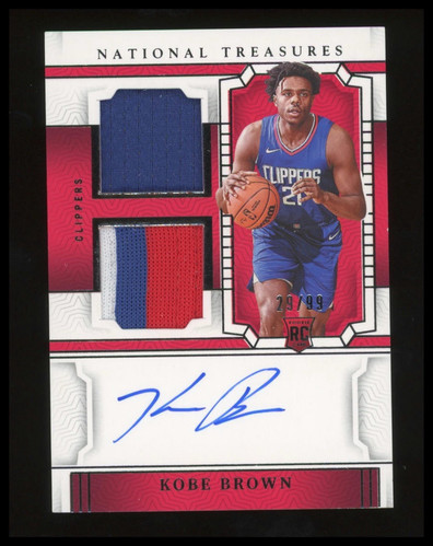 2023-24 National Treasures Kobe Brown Rookie RC Dual Jersey Patch Auto RPA #/99 - Picture 1 of 2