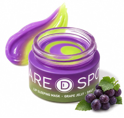 SPODARE Grape Lip Mask, Hydrating Overnight Lip Sleeping Mask, Lip Moisturizer f