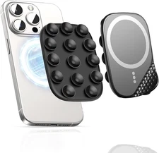 Magnetic Suction Phone Mount for MagSafe Case, Silicone Sticky Grip Holder for i