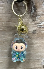 Labubu Acrylic Blue Keychain 4.5" x 1.5"