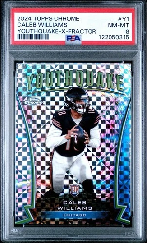 2024 TOPPS CHROME YOUTHQUAKE Y1 CALEB WILLIAMS X-FRACTOR PSA 9