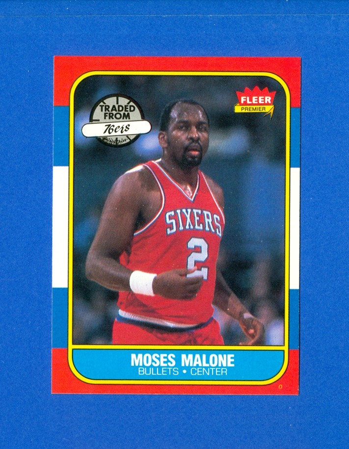 1986/1987 Fleer Basketball #69 Moses Malone 86/87 Set Break Card NR/MT Condition