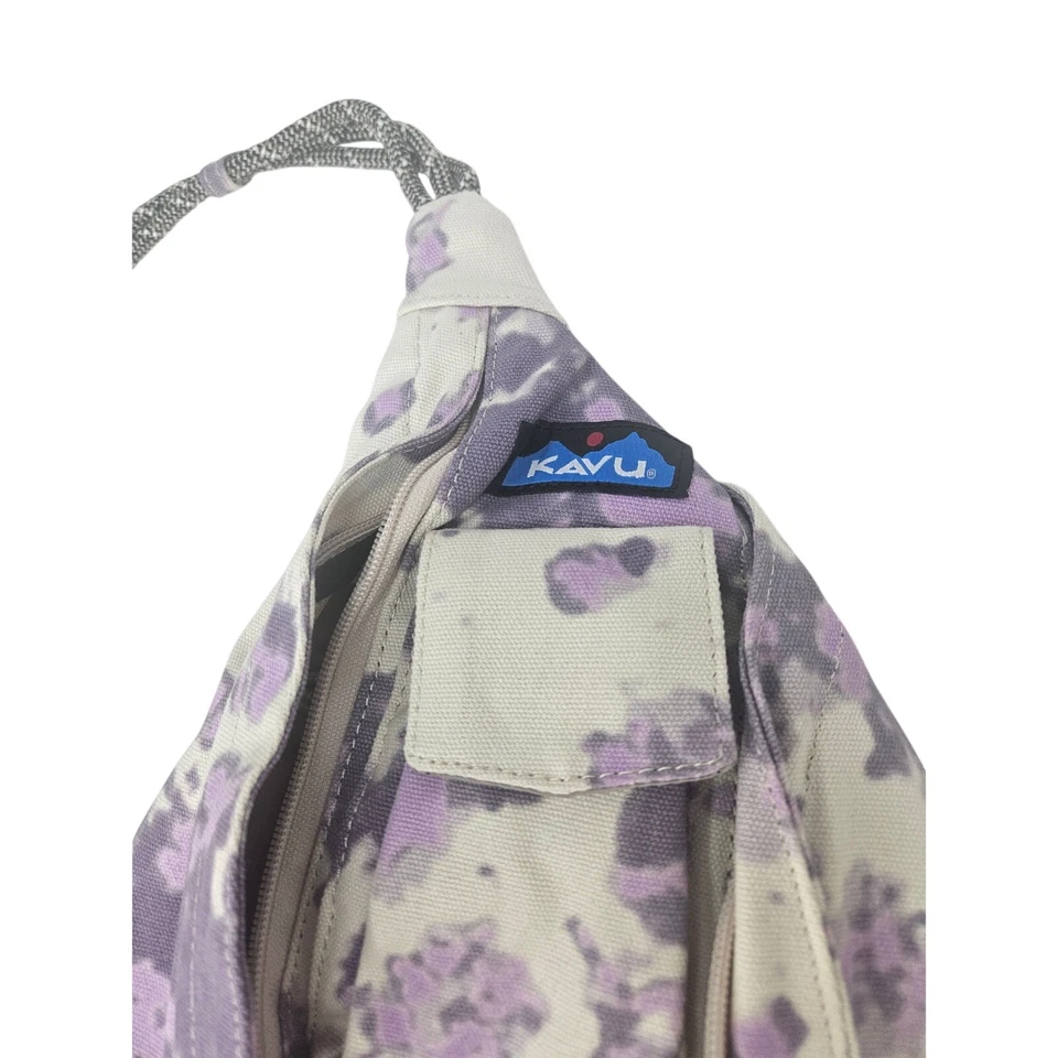 Kavu Rope Bag Orchid Tie Dye Purple Backpack Gorpcore School Crossbody Travel - Image 3 of 4