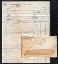 1925 B.F. Goodrich Rubber Co. Invoice with Original Envelope New York