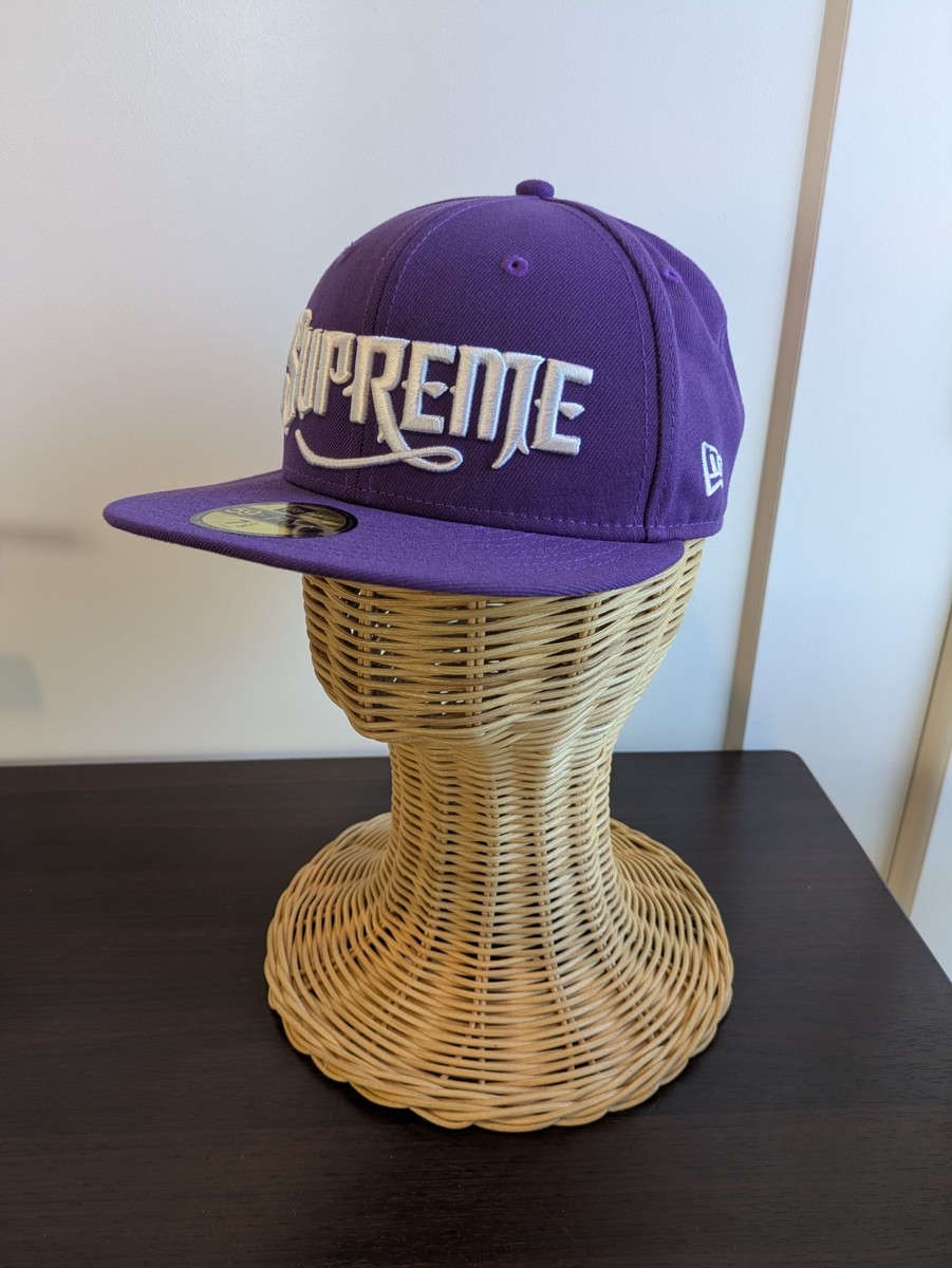 Supreme x New Era Mister Cartoon Purple Fitted Hat Size 7 1/8