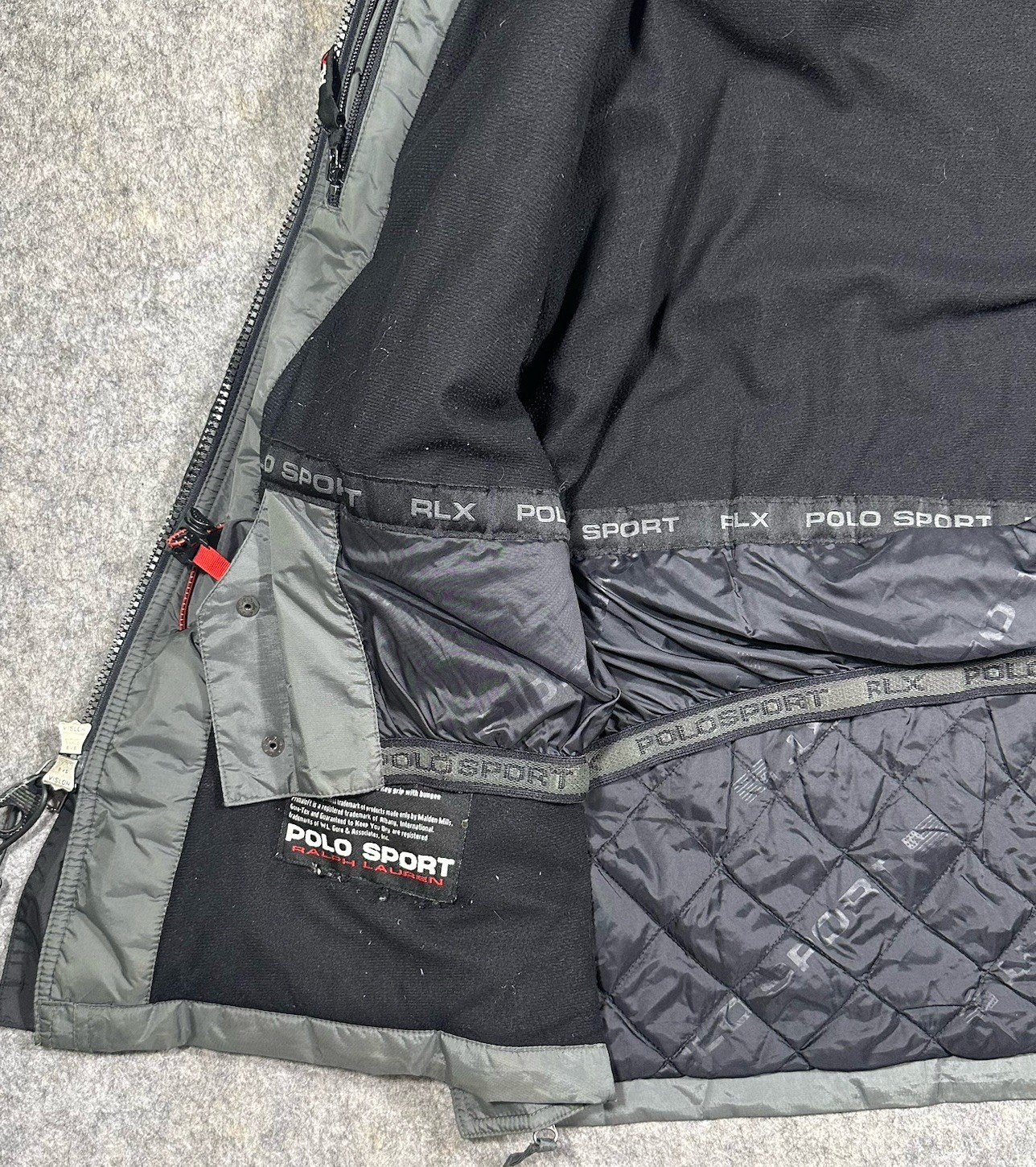 RLX Polo Sport Ralph Lauren Technical Ski Jacket Men’s L Gray Gore-Tex Hood READ thumbnail 15