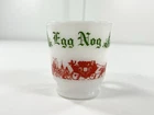 Vintage 1950s Hazel Atlas Milk Glass Christmas Victorian Egg Nog Carriage Mug