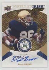 2017 Notre Dame 1988 Championship Fighting Irish Signatures Derek Brown Auto 2y5
