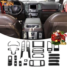 25x Carbon Fiber Interior Dash Panel Cover Trim Kit Overlay For Ford F-150 15-20