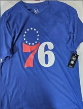 Philadelphia 76ers Shirt Mens XL Blue NBA Basketball James Harden 1 Tee 47 Brand