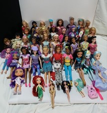 Lot Of 42 Dolls Mostly Barbies Other Various Many Wearing Handmade Jewelry