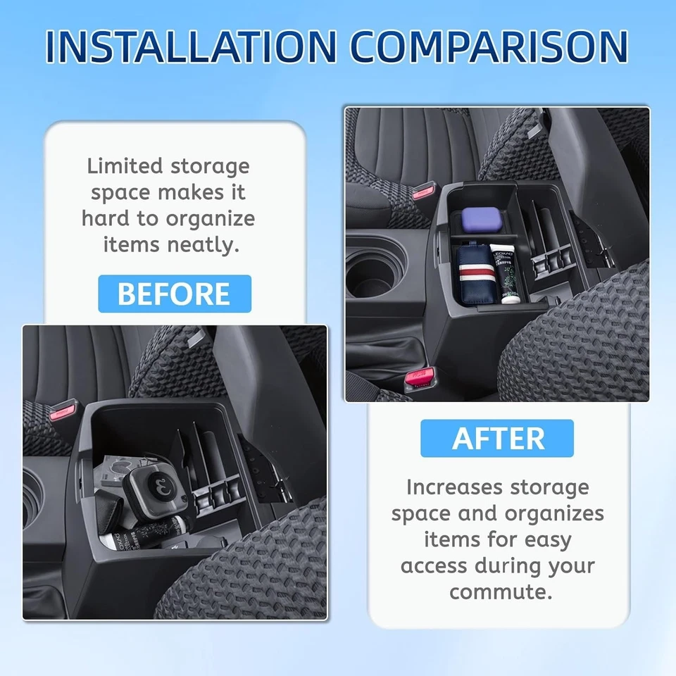 Center Console Organizer Tray Compatible with 2005-2021 Nissan Frontier Foto 2 de 4