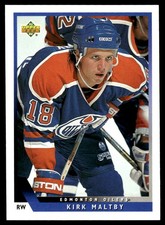 1993-94 Upper Deck #520 Kirk Maltby Edmonton Oilers Rookie Hockey Card