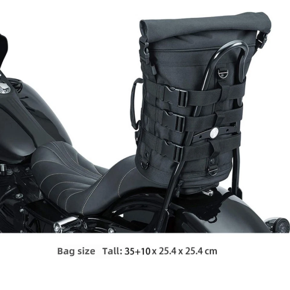 Bolsa de respaldo de barra Sissy expandible para motocicleta bolsa trasera de pasajero para Harley Foto 3 de 4