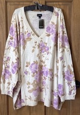 TORRID V NECK PULLOVER SWEATER LONG SLEEVE KNIT TOP 6 6X 6XL 30 NEW