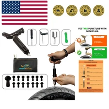 20 Pcs Tubeless Tire Puncture Repair Kit with Mushroom Plug for Tyre Puncture...