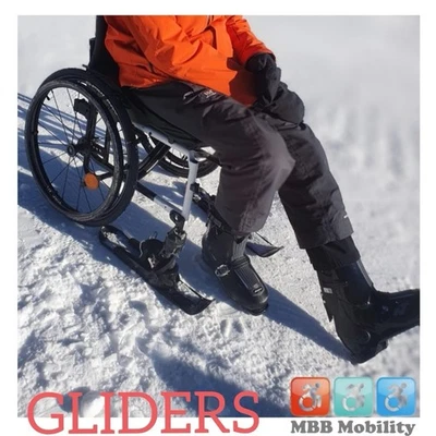 Wheelchair Skis, MBB Mobility Gliders. Snow