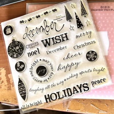 CTMH D1313 DECEMBER WORD PUZZLE ~ Christmas, ornaments, laughing all the way