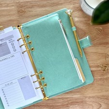Undated A5 Slim Faux Leather Planner, Refilla...