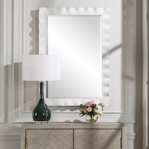 Uttermost 09981 Haya 40 X 28.25 inch Semi-Gloss White Mirror - Picture 6 of 6