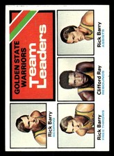 1975 TOPPS RICK BARRY 122 NRMT CLIFFORD RAY BASKETBALL GOLDEN STATE WARRIORS