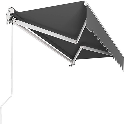 Tenda da sole 300 x 250 cm con manovella tenda da balcone tenda da sole alluminio a bracci snodati - Foto 2 di 8
