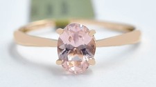 GENUINE 1.05 Cts MORGANITE RING 10k SOLID ROSE GOLD - Free Appraisal -NWT
