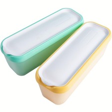 Ice Cream Containers with Lids 1.5 Quart Each , 2 Pack Reusable Freezer Stor...