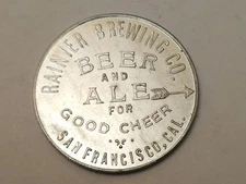 Rainier Brewing Co Good Luck Token Beer Ale San Francisco CA Vintage