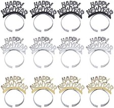 Happy New Year Headband Tiara Party 12 Pack